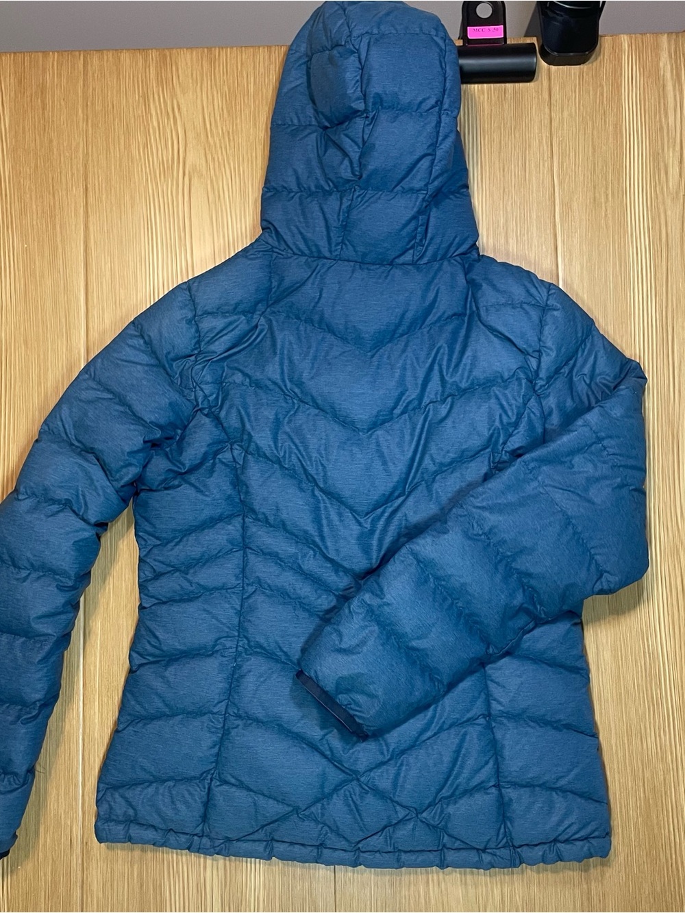 Paradox Duck Down Feather Light Packable Hooded Puffer Jacket Blue L - Picture 10 of 12